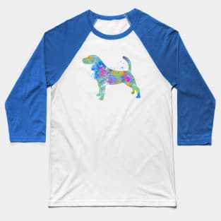 Beagle Dog Watercolor Painting Baseball T-Shirt